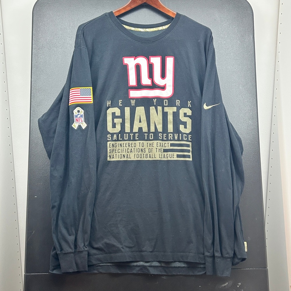 Nike New York Giants Salute To Service Dri-FIT Black Shirt Mens 3XL NFL